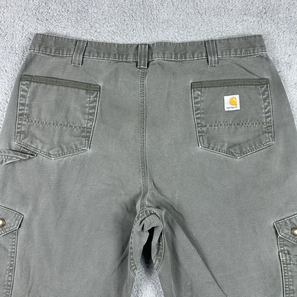 Carhartt‎ Double Knee Ripstop Cargo Work Pants Mens 36x32 Gray Utility B342